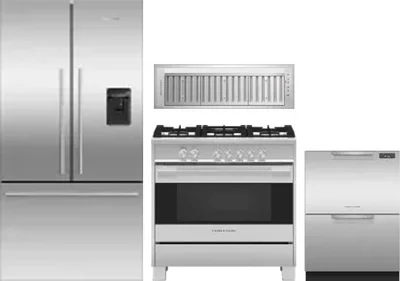4 Piece Package Includes Refrigerator, Range, Hood And Dishwasher